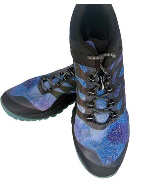 Merrell Men’s Athletic Trail Shoes 12 Black Purple Blue Canvas Style 706-7021